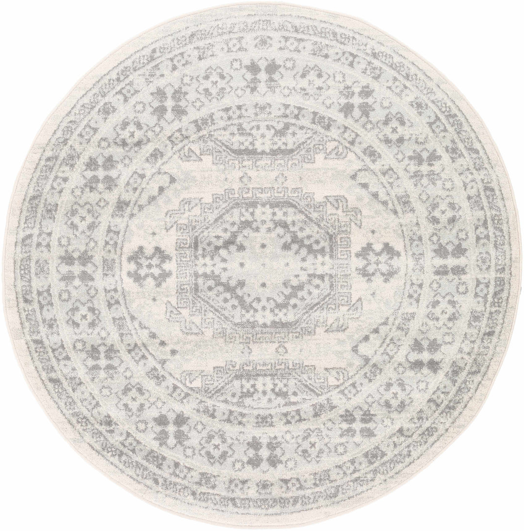 Moundsville Traditional Style Ivory And Gray Area Rug