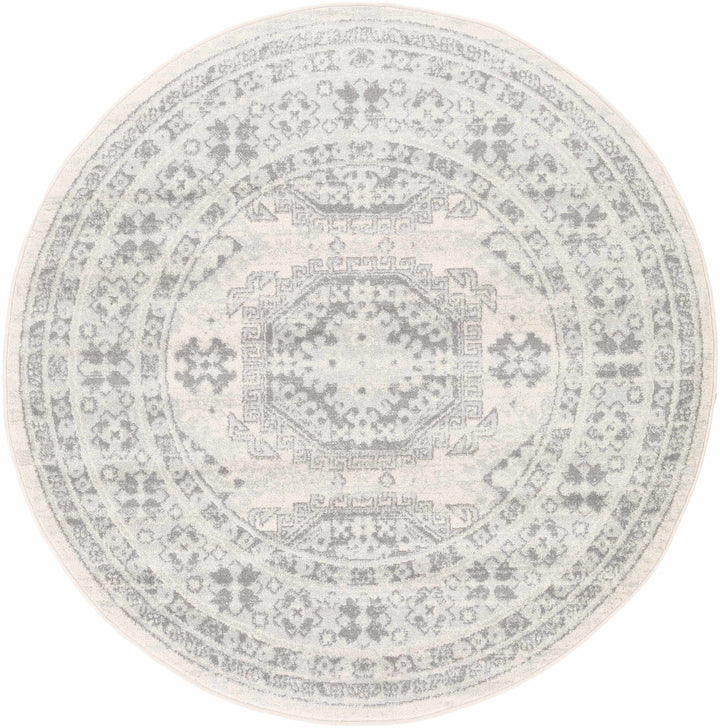 Moundsville Traditional Style Ivory And Gray Area Rug