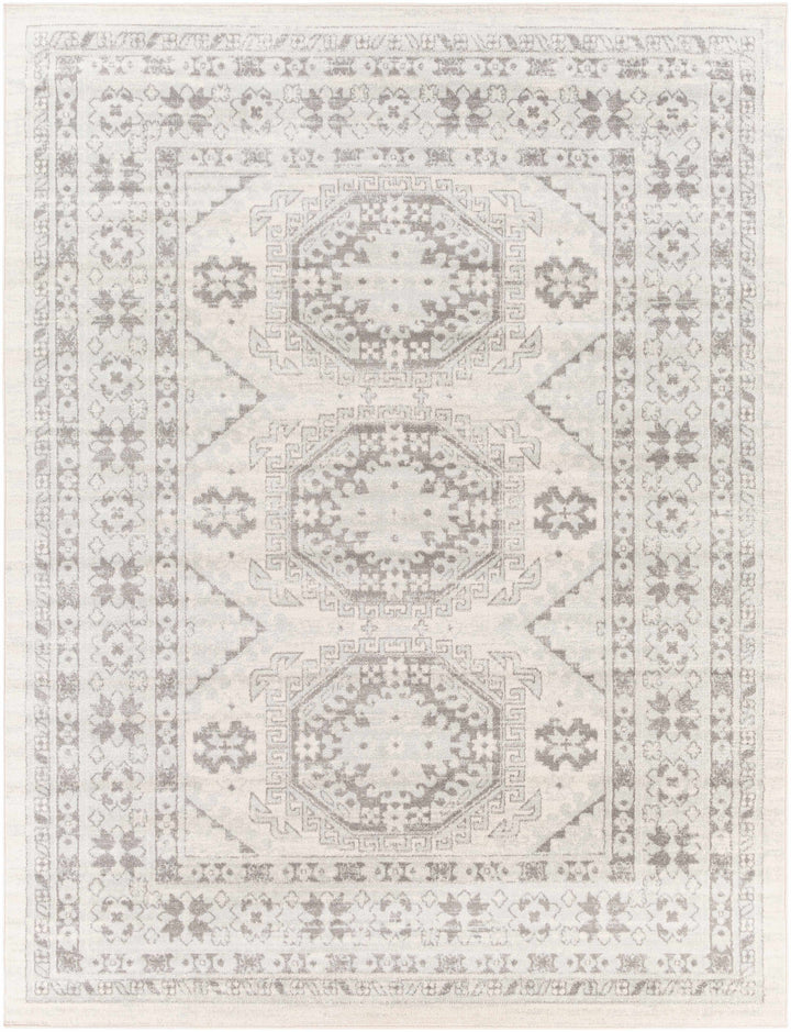 Moundsville Traditional Style Ivory And Gray Area Rug