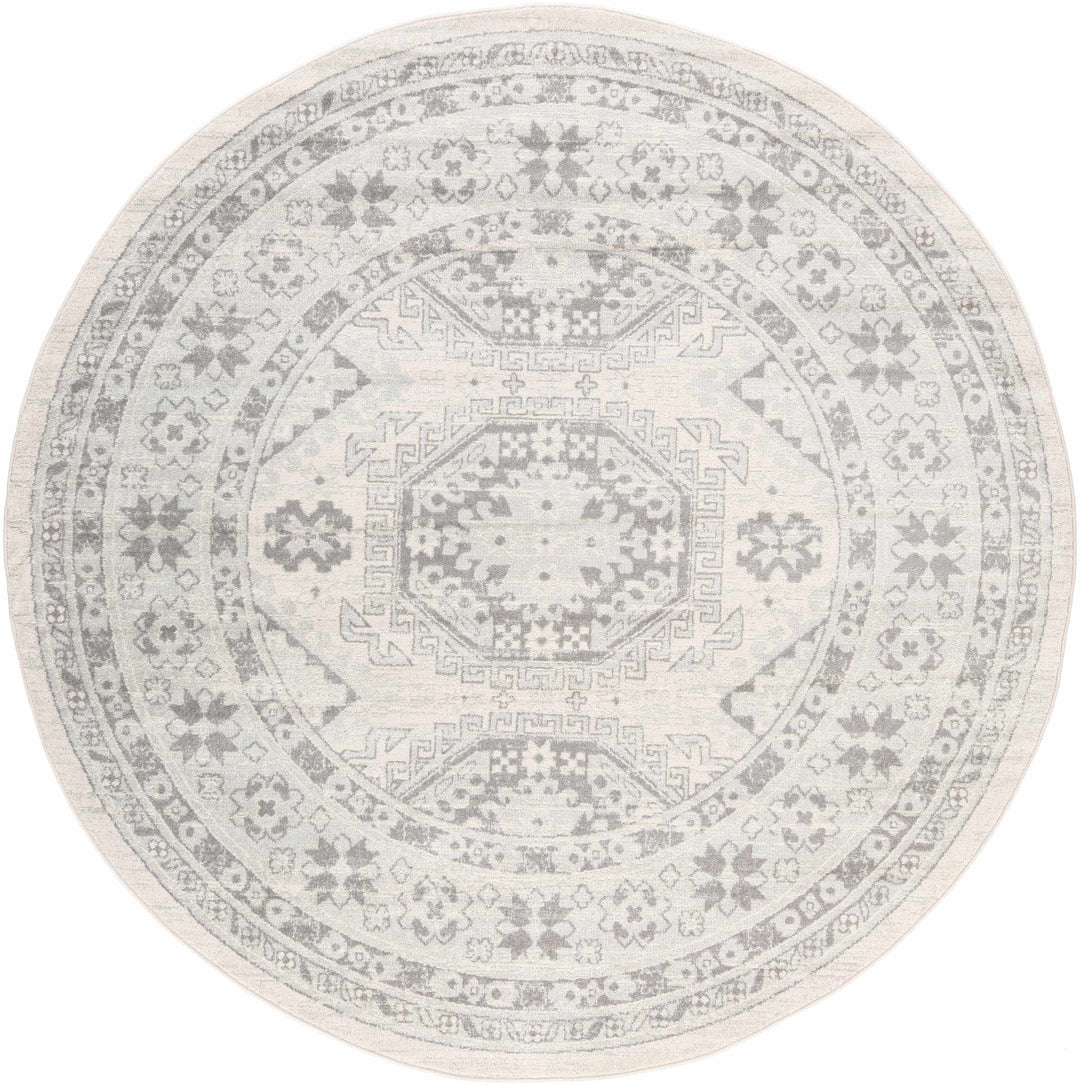 Moundsville Traditional Style Ivory And Gray Area Rug