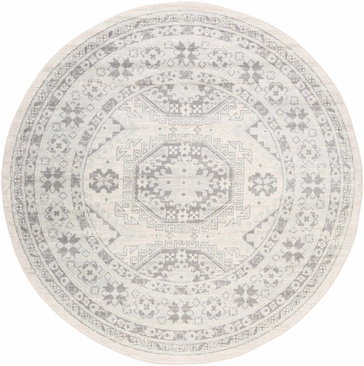 Moundsville Traditional Style Ivory And Gray Area Rug