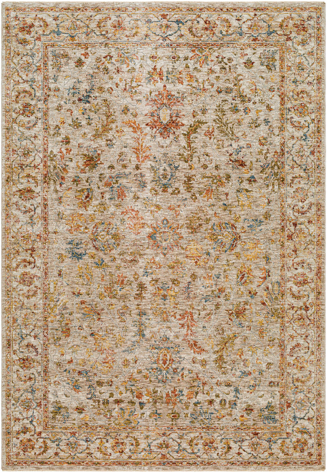 Asabi Ivory And Mustard Traditional Style Rug