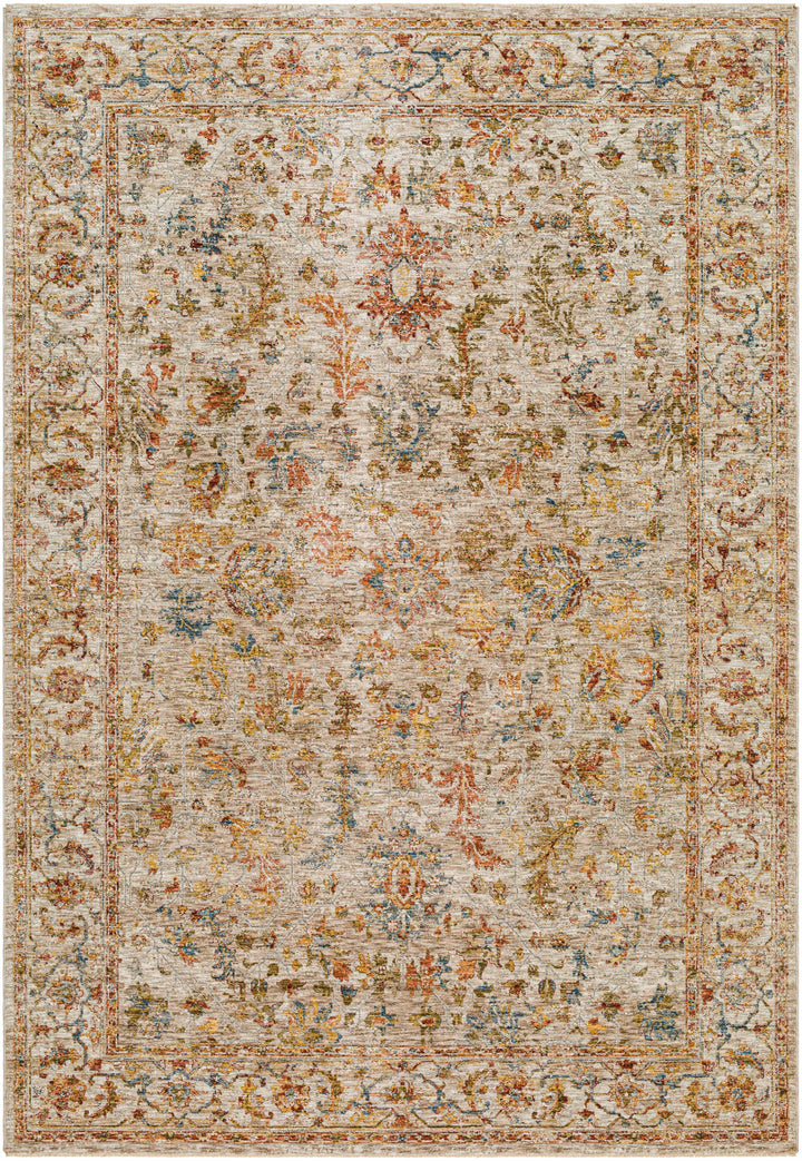 Asabi Ivory And Mustard Traditional Style Rug