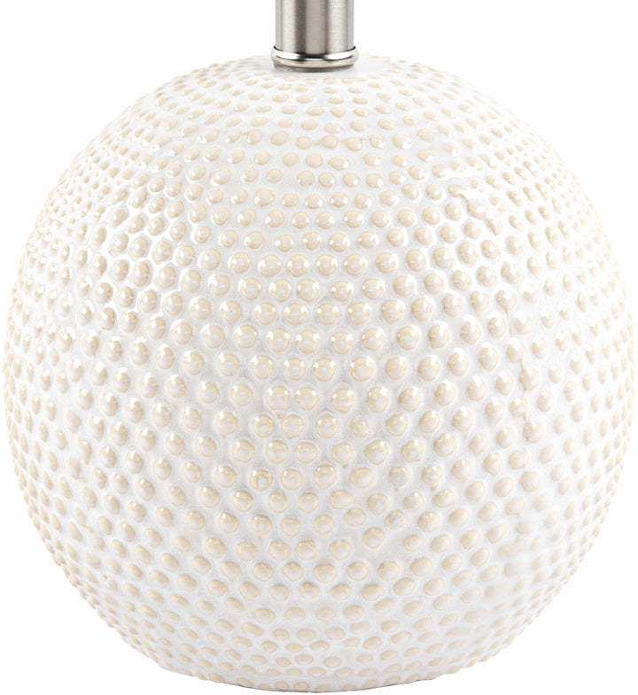 Manaloal Beige Textured Ceramic Table Lamp – Traditional Accent Light