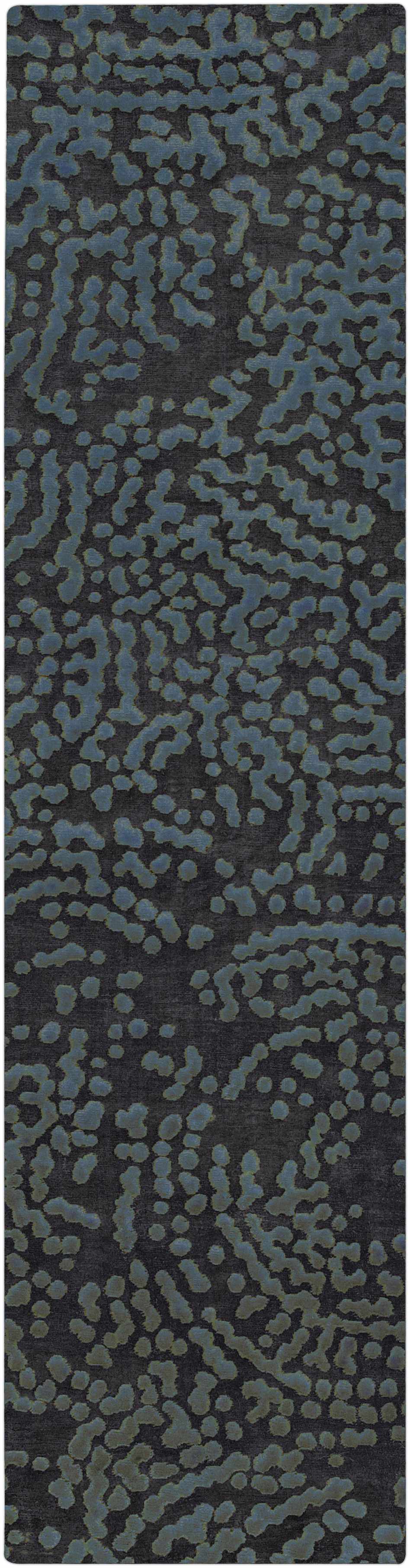 Minneapolis Modern Abstract Black And Gray Hand Knotted Wool Rug