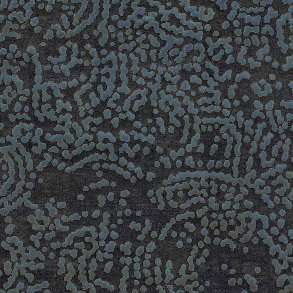 Minneapolis Modern Abstract Black And Gray Hand Knotted Wool Rug