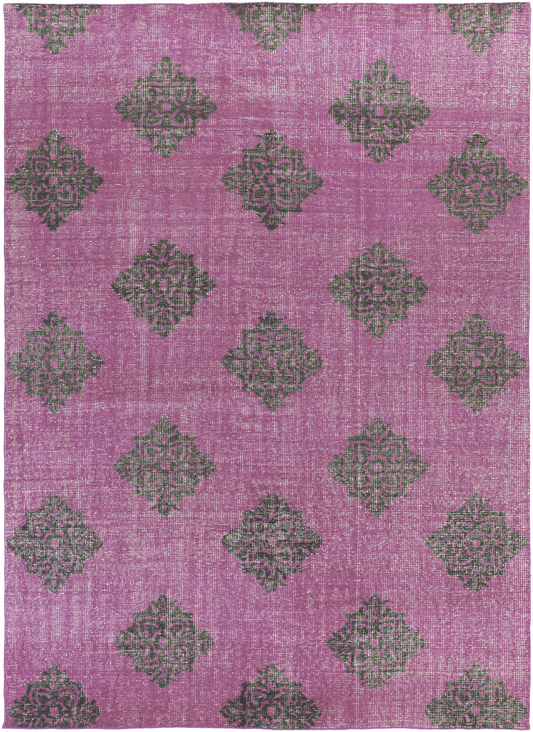 Mina Traditional Style Purple And Green Hand Knotted Area Rug