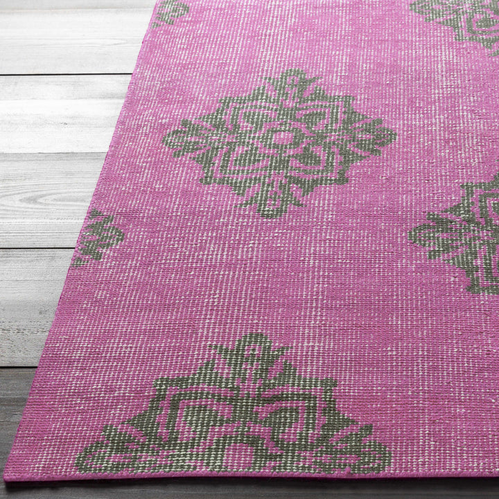 Mina Traditional Style Purple And Green Hand Knotted Area Rug