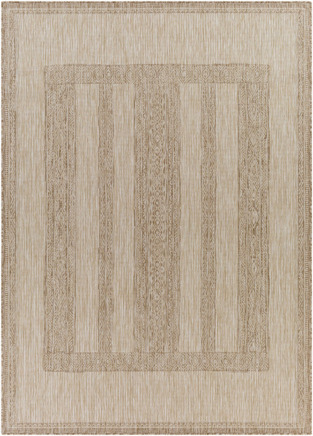 Manorhaven Contemporary Beige And Tan Rug