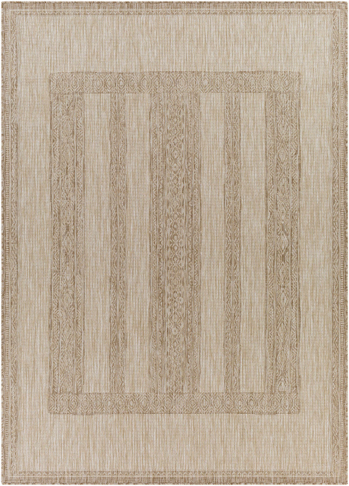 Manorhaven Contemporary Beige And Tan Rug