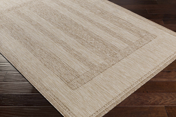 Manorhaven Contemporary Beige And Tan Rug