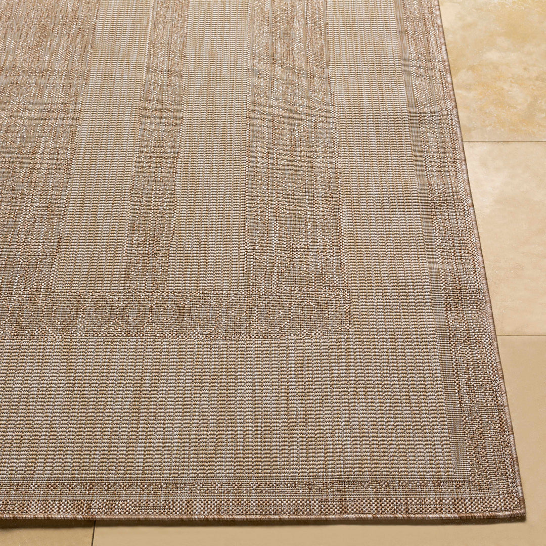 Manorhaven Contemporary Beige And Tan Rug