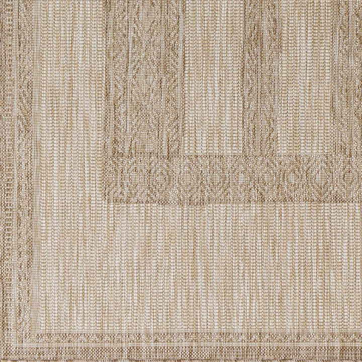 Manorhaven Contemporary Beige And Tan Rug