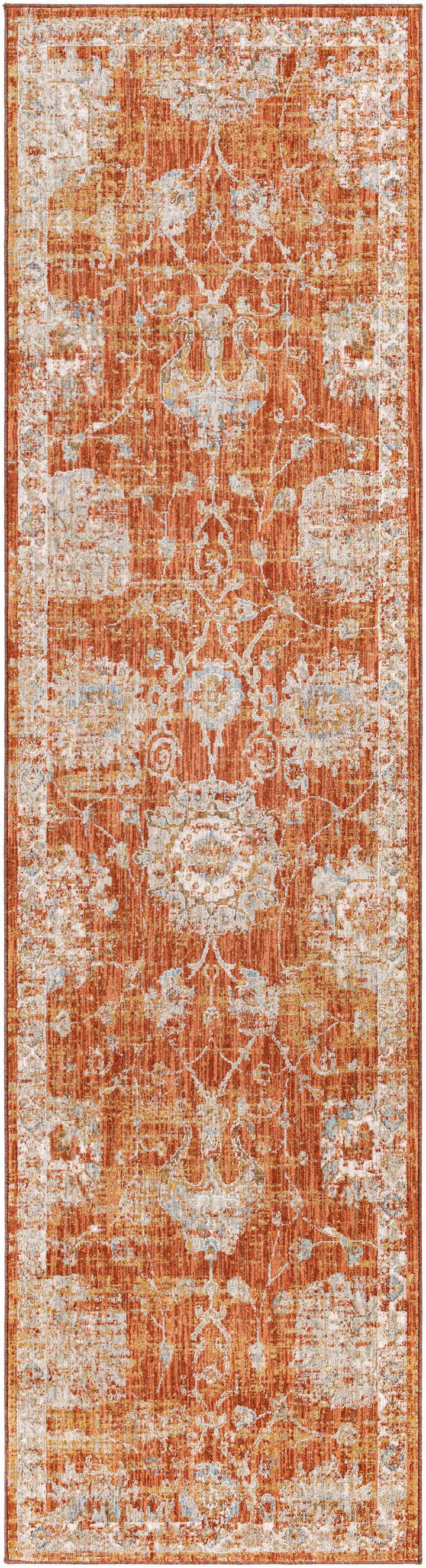 Manawan Traditional Area Rug – Cream, Rust & Olive
