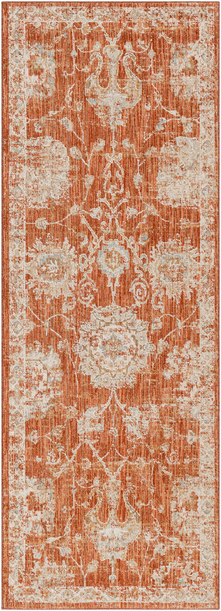 Manawan Traditional Area Rug – Cream, Rust & Olive