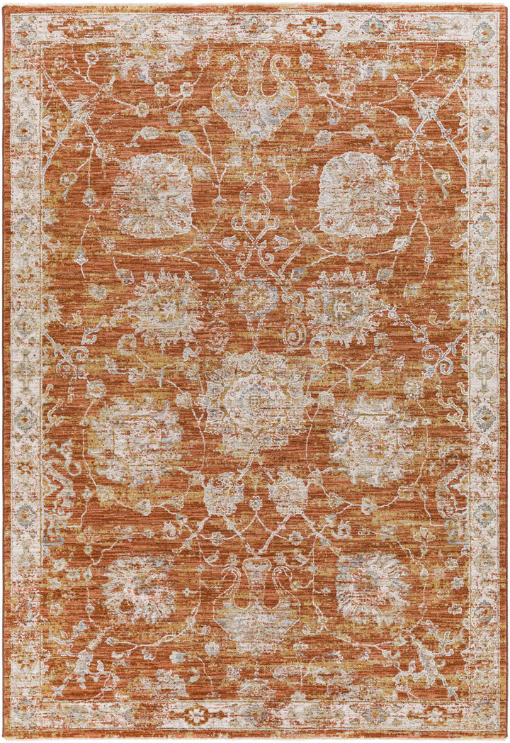 Manawan Traditional Area Rug – Cream, Rust & Olive