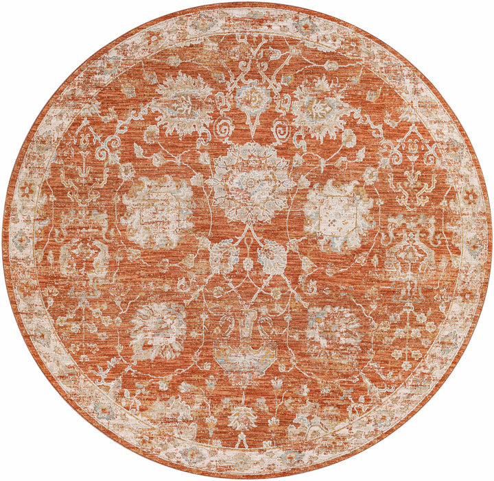 Manawan Traditional Area Rug – Cream, Rust & Olive