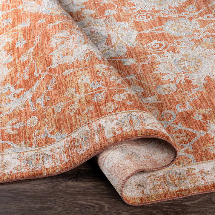 Manawan Traditional Area Rug – Cream, Rust & Olive