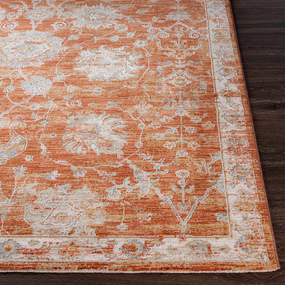 Manawan Traditional Area Rug – Cream, Rust & Olive