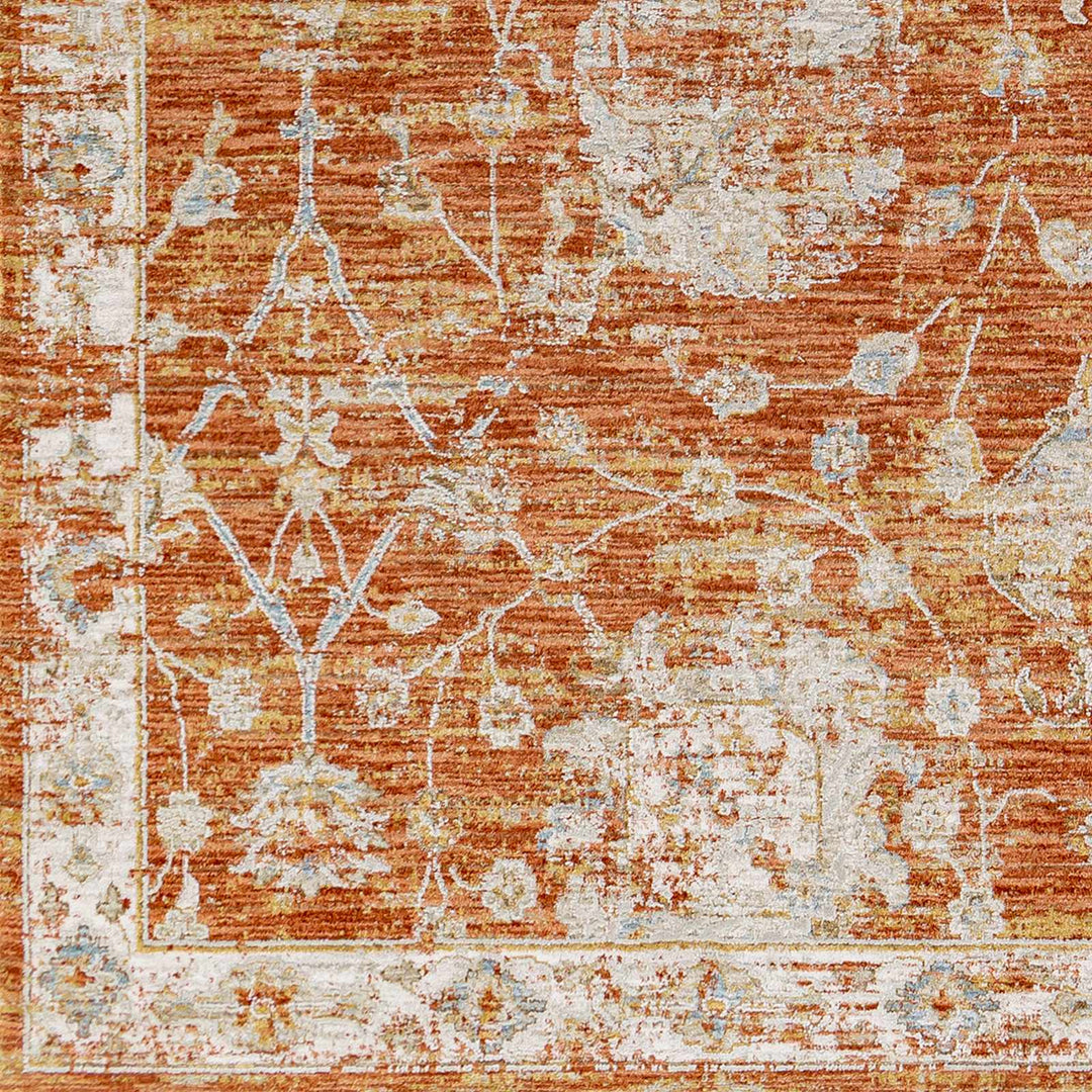 Manawan Traditional Area Rug – Cream, Rust & Olive