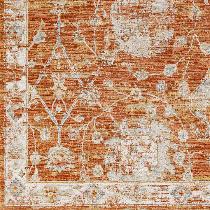 Manawan Traditional Area Rug – Cream, Rust & Olive