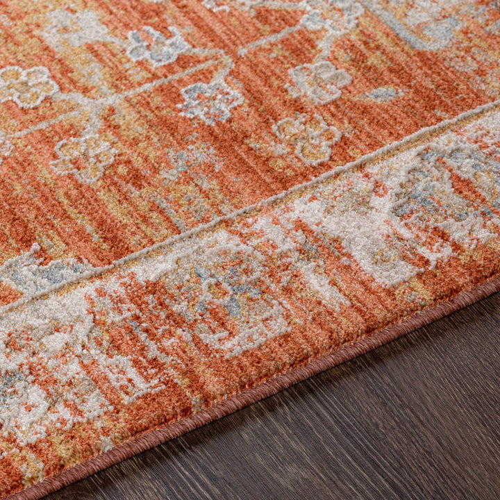 Manawan Traditional Area Rug – Cream, Rust & Olive