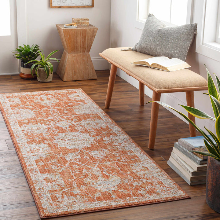 Manawan Traditional Area Rug – Cream, Rust & Olive
