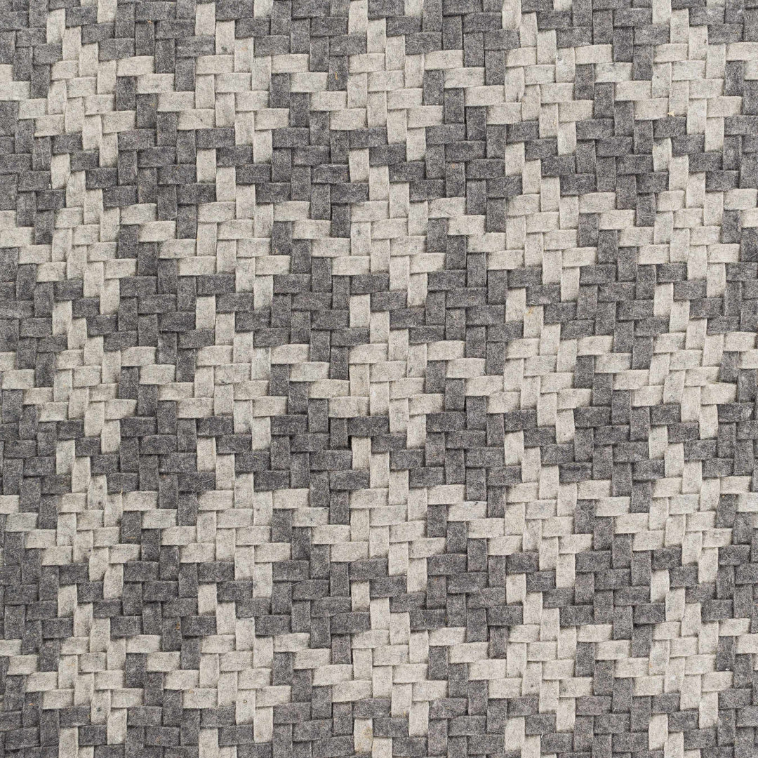 Moab Modern Style Gray Hand Woven Wool Area Rug