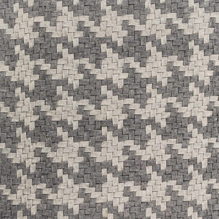 Moab Modern Style Gray Hand Woven Wool Area Rug