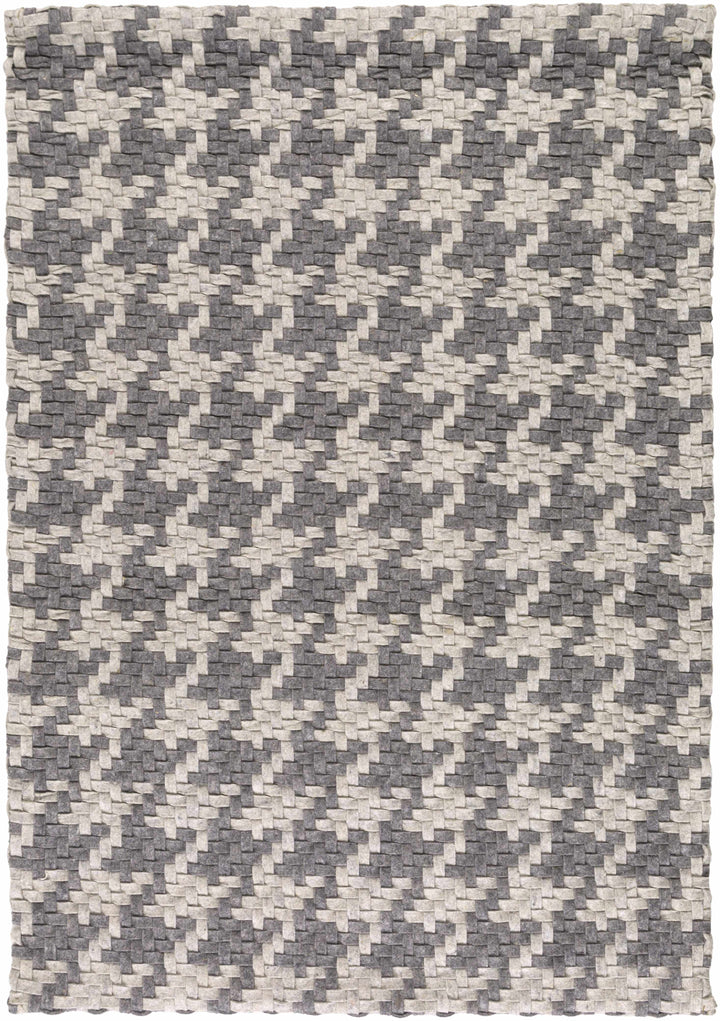 Moab Modern Style Gray Hand Woven Wool Area Rug