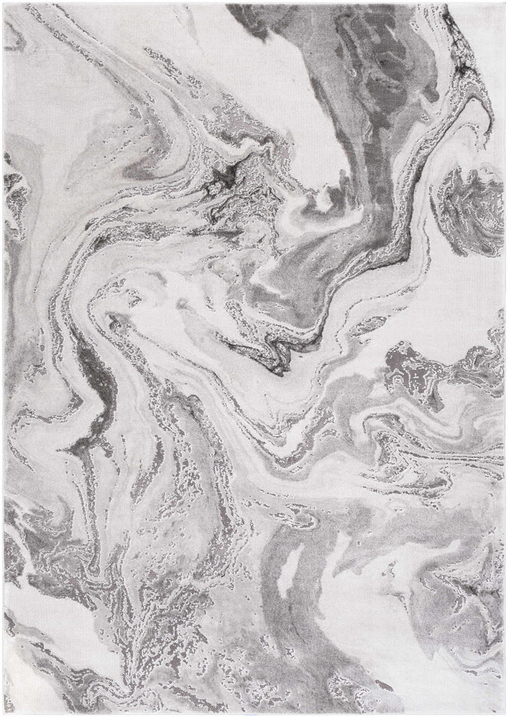 Moana Modern Abstract Design Gray Area Rug