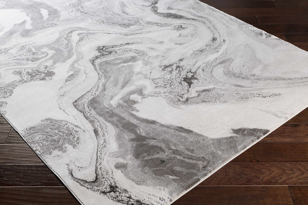 Moana Modern Abstract Design Gray Area Rug