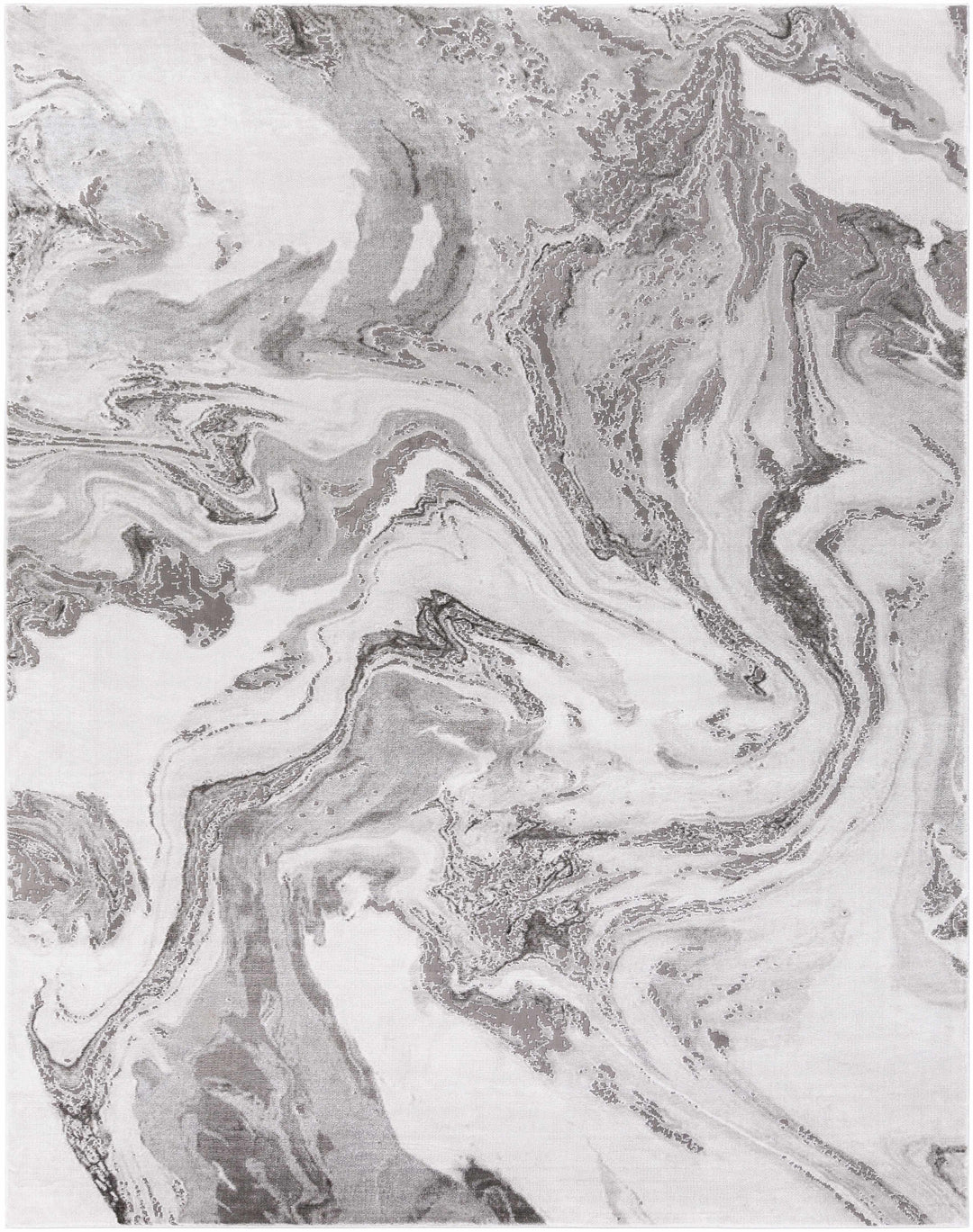 Moana Modern Abstract Design Gray Area Rug