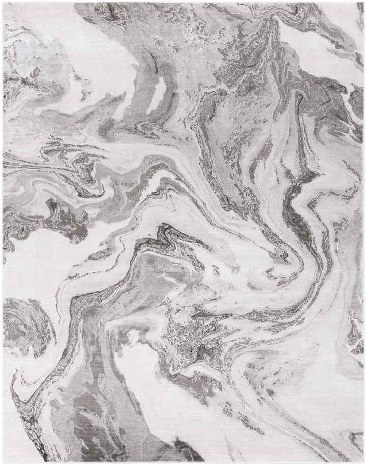 Moana Modern Abstract Design Gray Area Rug