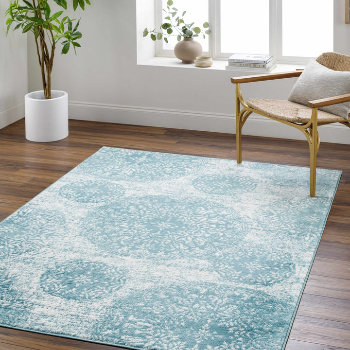 Moani Blue transitional Style Area Rug - The Rug Decor