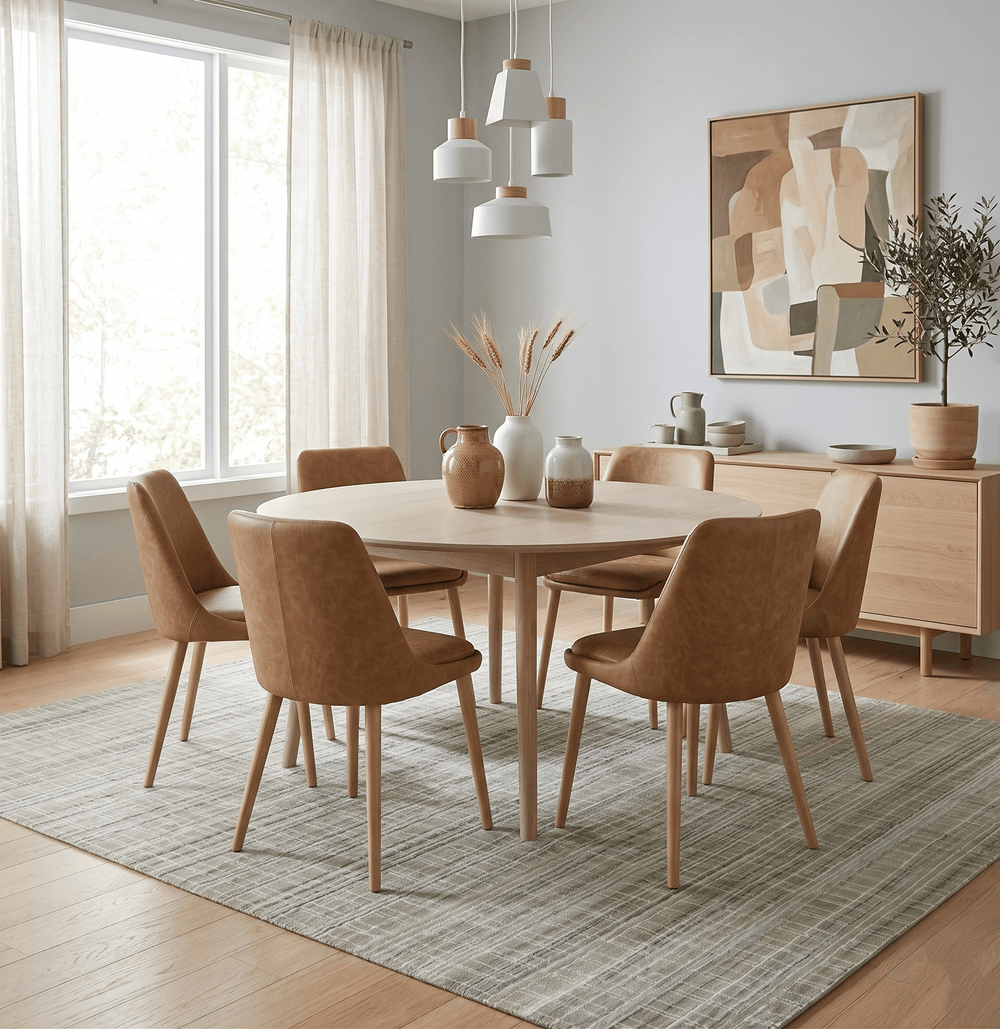 Modern 8x10 Hand Made Striped Olive and White Blended Wool Area Rug - The Rug Decor