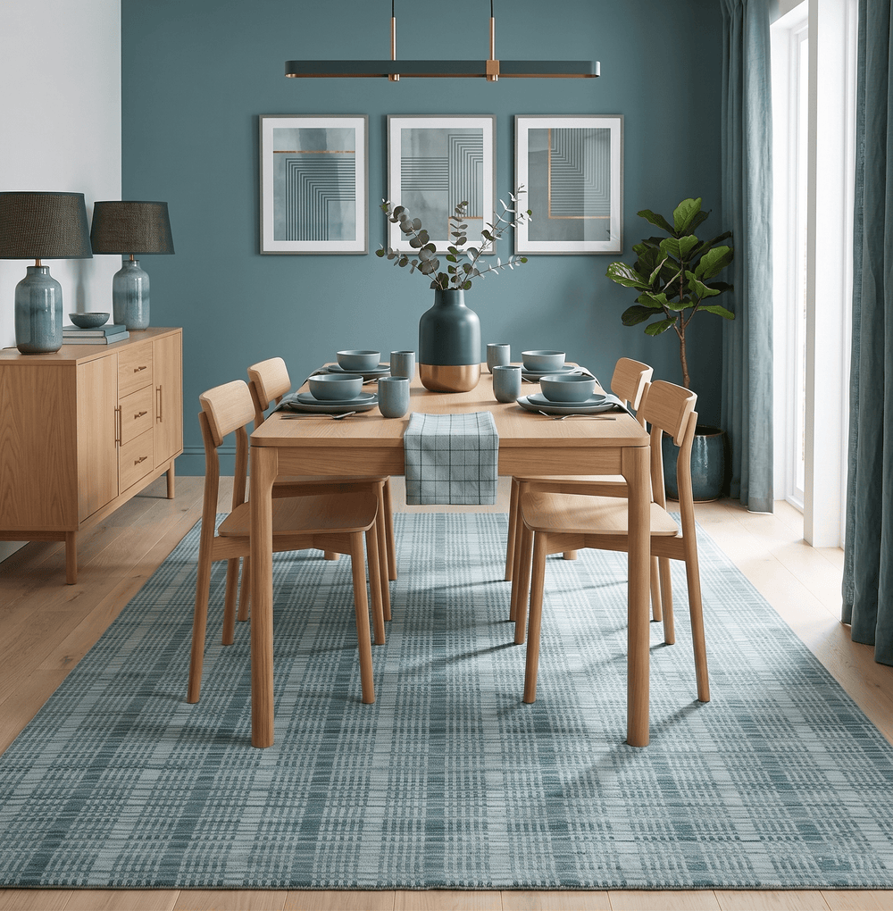 Modern 8x10 Hand Made striped silver and Gray Blended Wool Area Rug - The Rug Decor
