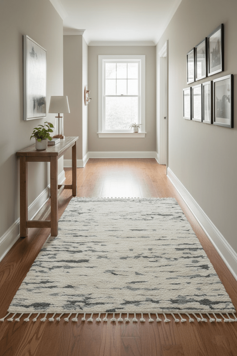 Modern Abstract Beige and Gray Hand Knotted Moroccan Style Plush Pile 5x8 wool Rug - The Rug Decor