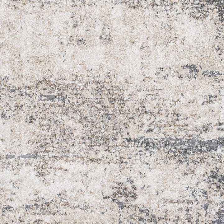 Modern Abstract Beige, Ivory and Gray High low texture Area Rug - The Rug Decor