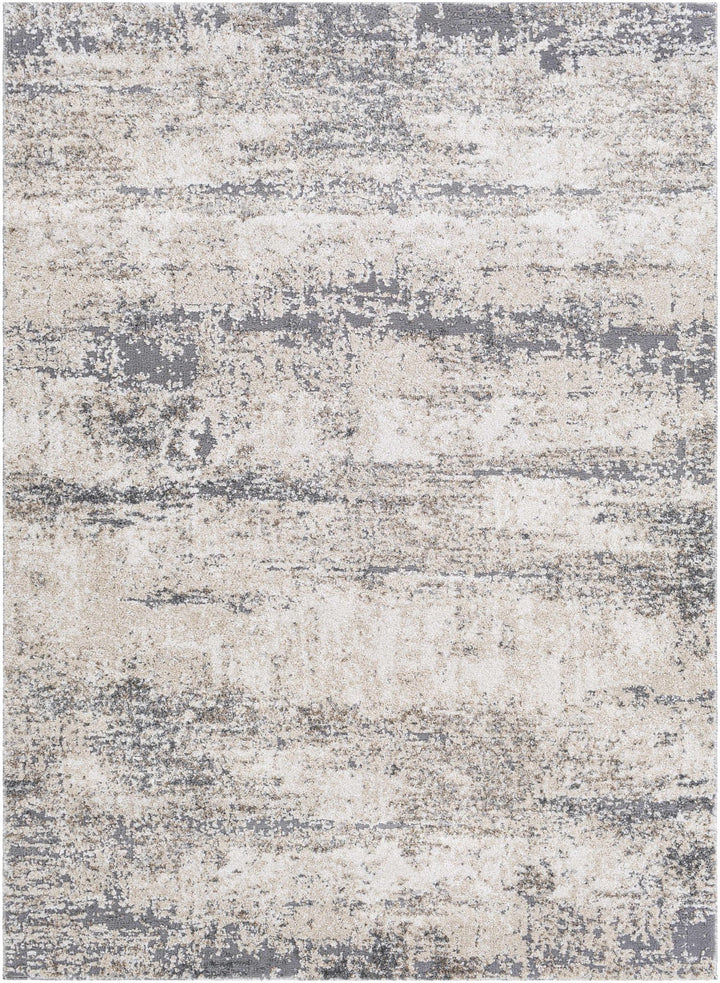 Modern Abstract Beige, Ivory and Gray High low texture Area Rug - The Rug Decor