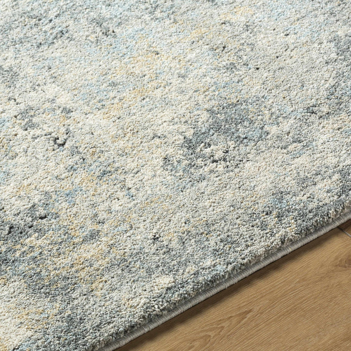 Modern Abstract Design Beige And Blue Machine Woven Rug - The Rug Decor