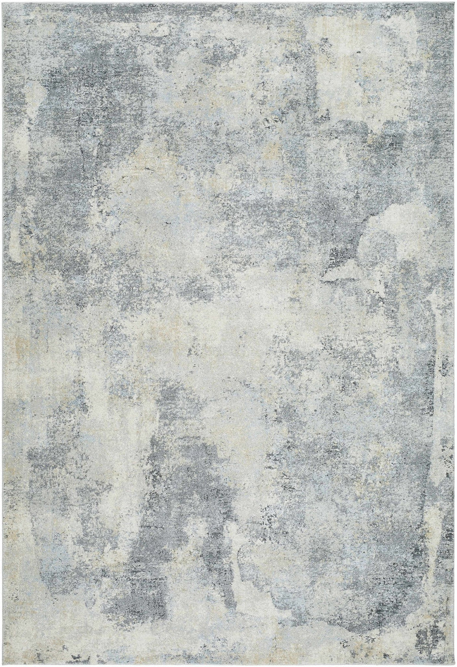 Modern Abstract Design Beige And Blue Machine Woven Rug - The Rug Decor