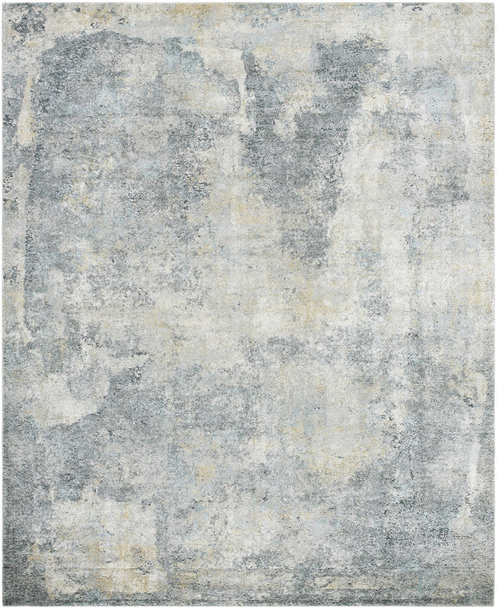Modern Abstract Design Beige And Blue Machine Woven Rug - The Rug Decor