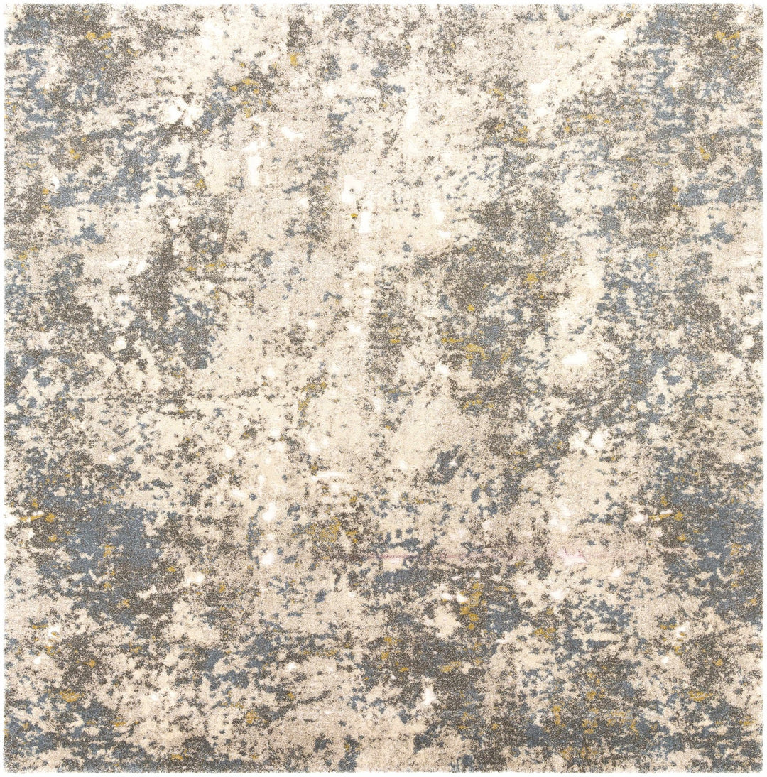 Modern Abstract Design Beige And Brown Machine Woven Rug - The Rug Decor
