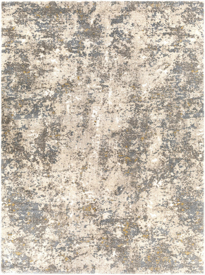 Modern Abstract Design Beige And Brown Machine Woven Rug - The Rug Decor