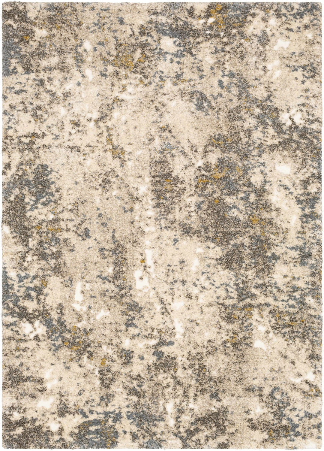 Modern Abstract Design Beige And Brown Machine Woven Rug - The Rug Decor