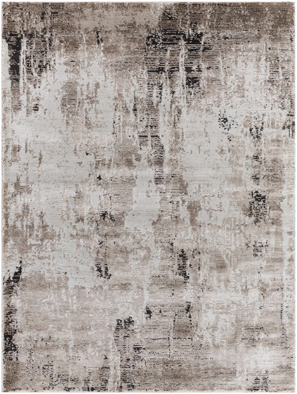 Modern Abstract Design Brown Machine Woven Area Rug - The Rug Decor