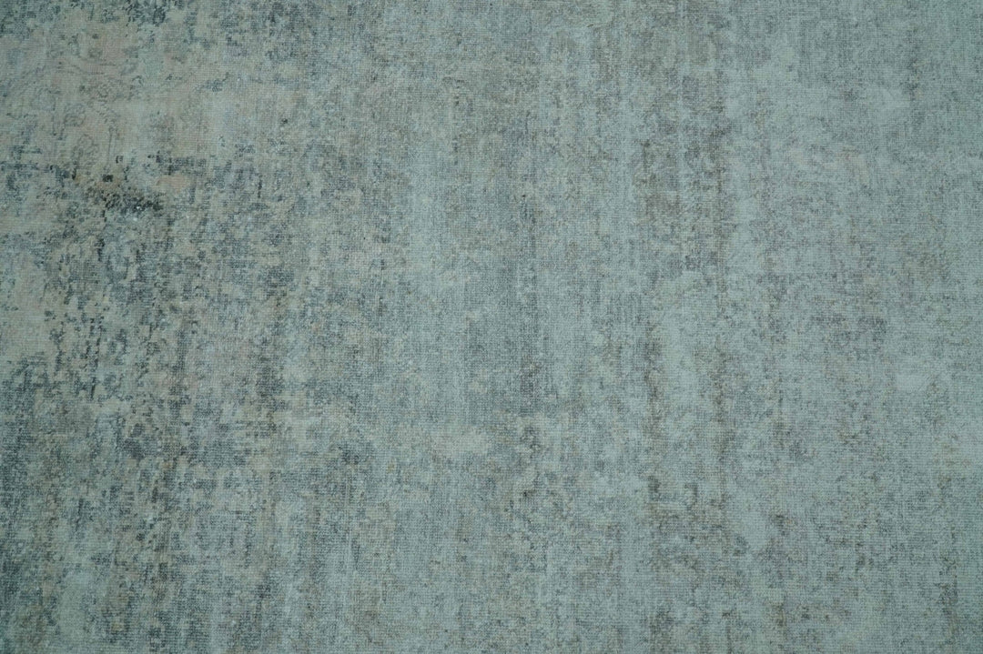 Modern Abstract Design Gray 8x10 Hand Knotted Art Silk Rug - The Rug Decor