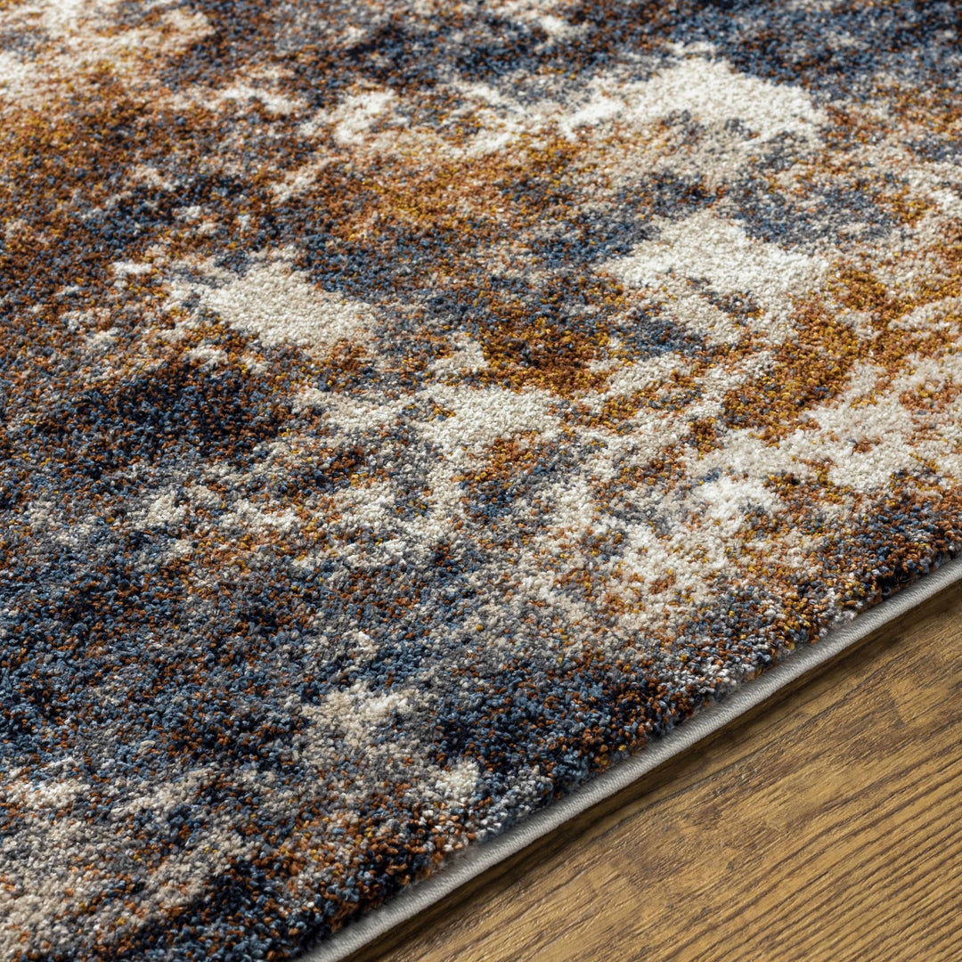 Modern Abstract Design Gray And Brown Machine Woven Rug - The Rug Decor