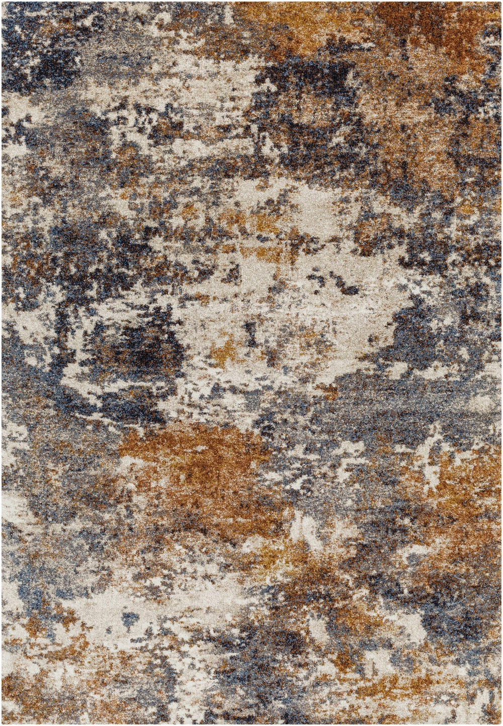 Modern Abstract Design Gray And Brown Machine Woven Rug - The Rug Decor